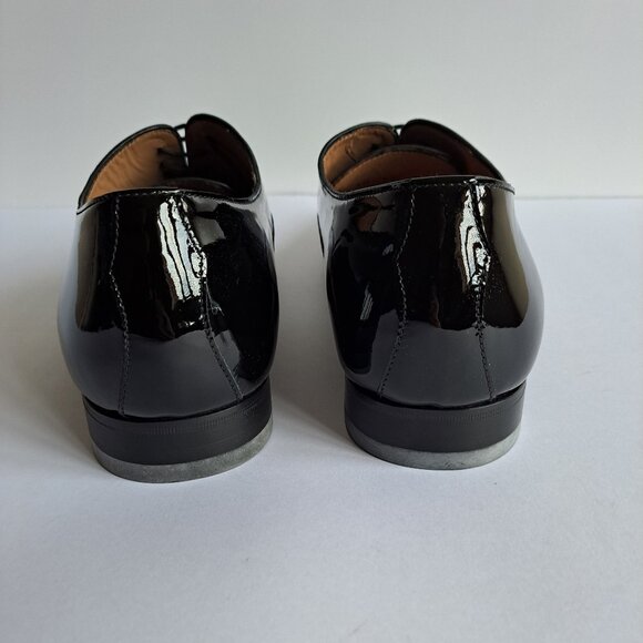 NEW Di Bianco Black Comfort Flex Patent Leather Shiny Shoes Size 10 main image 11